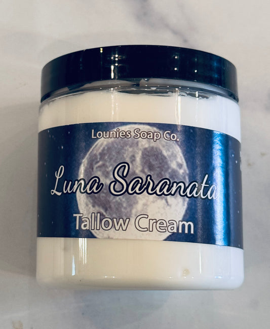 Luna Saranata Tallow Body Cream 8oz Jar - Lounies Soap Co.