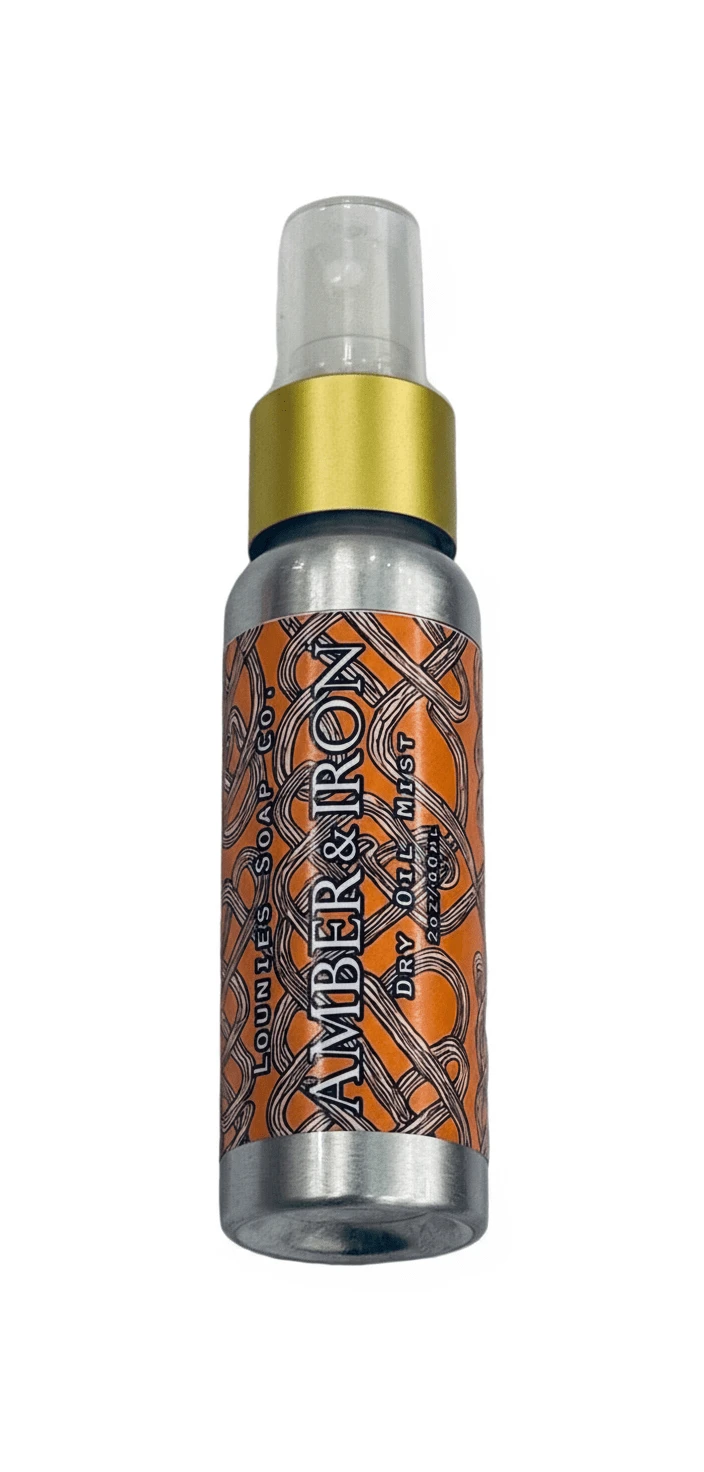 Amber & Iron Dry Oil Mist - Lounies Soap Co.
