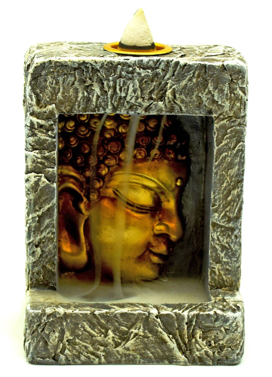 Buddha Square Back Flow Incense Burner - Lounies Soap Co.