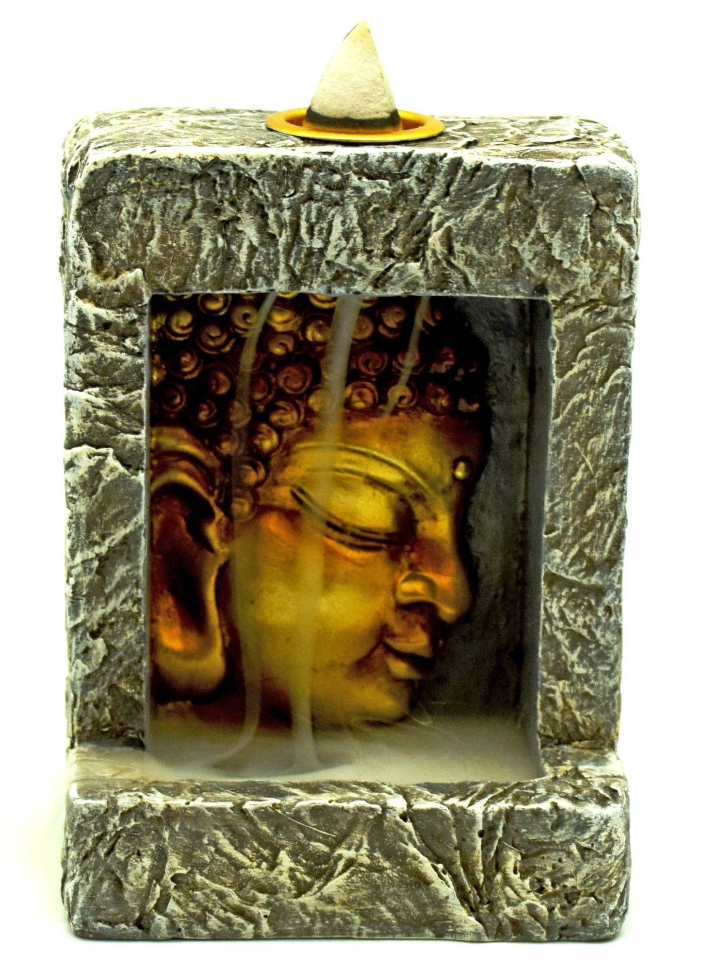 Buddha Square Back Flow Incense Burner - Lounies Soap Co.