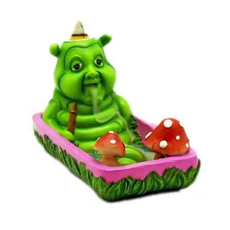 Caterpillar Smoking Hooka Back Flow Incense Burner - Lounies Soap Co.