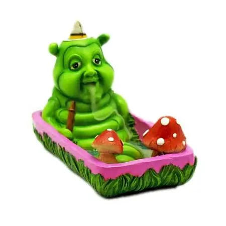 Caterpillar Smoking Hooka Back Flow Incense Burner - Lounies Soap Co.