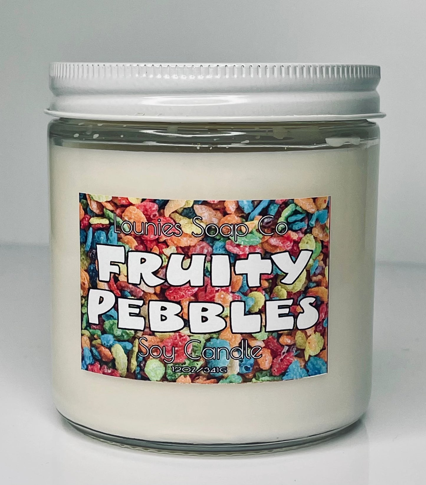 Fruity Pebbles Scented Candle by Lounies Soap Co.
