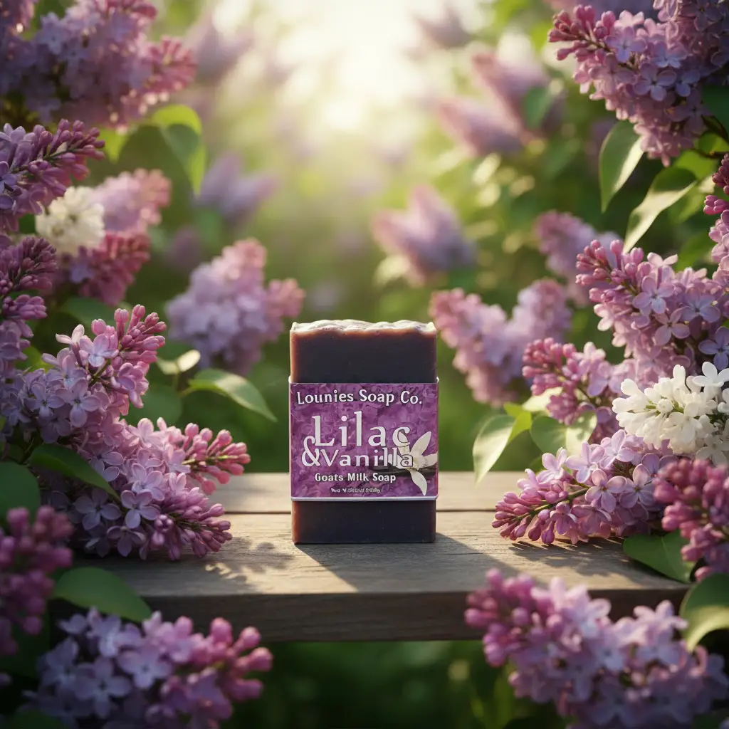 Lilac & Vanilla Goats Milk Soap - Lounies Soap Co.