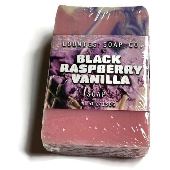 Black Raspberry Vanilla Soap by Lounies Soap Co.