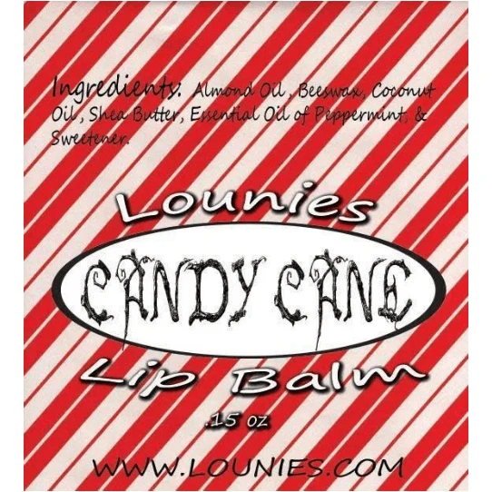 Candy Cane Lip Balm - Lounies Soap Co.