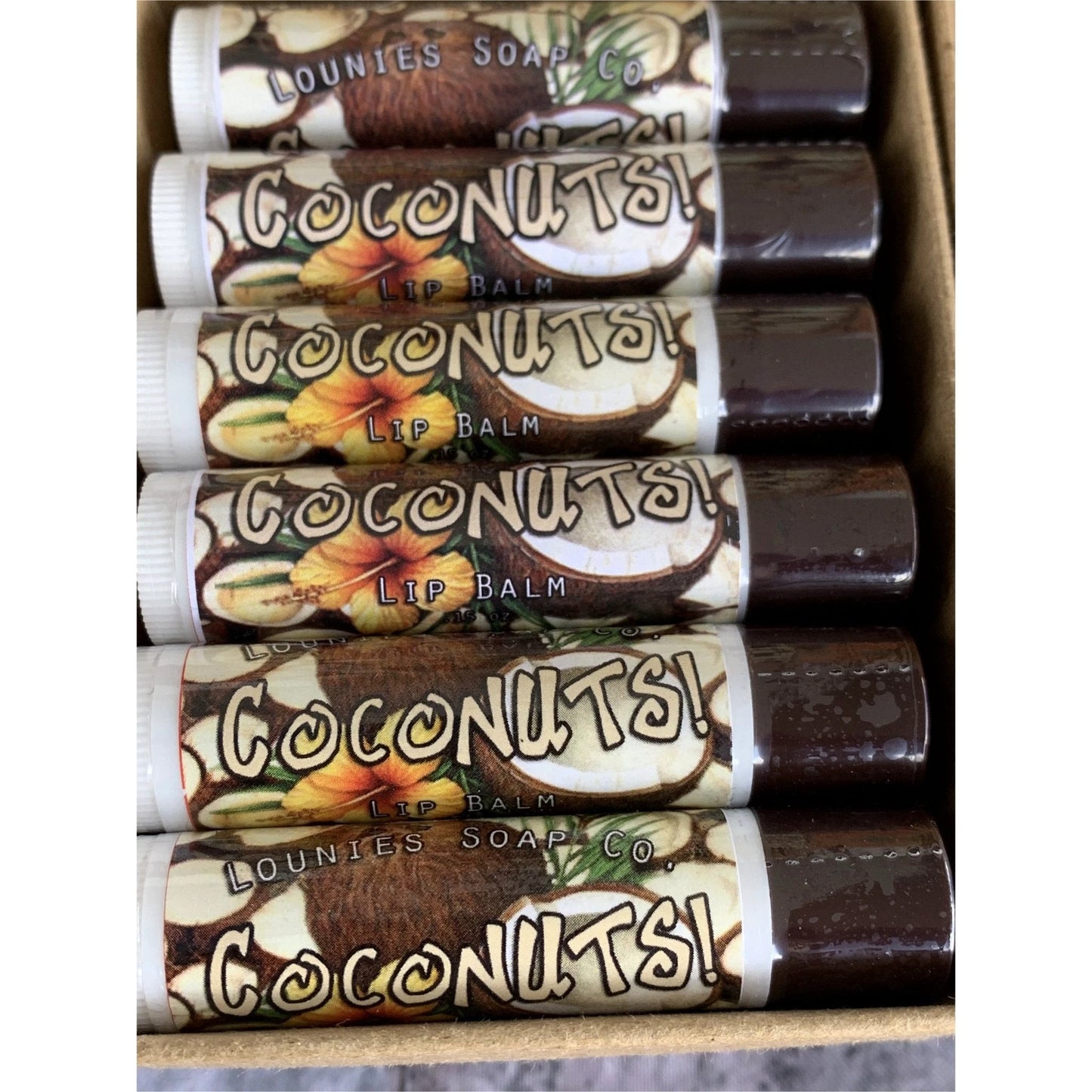 Coconuts Lip Balm - Lounies Soap Co.