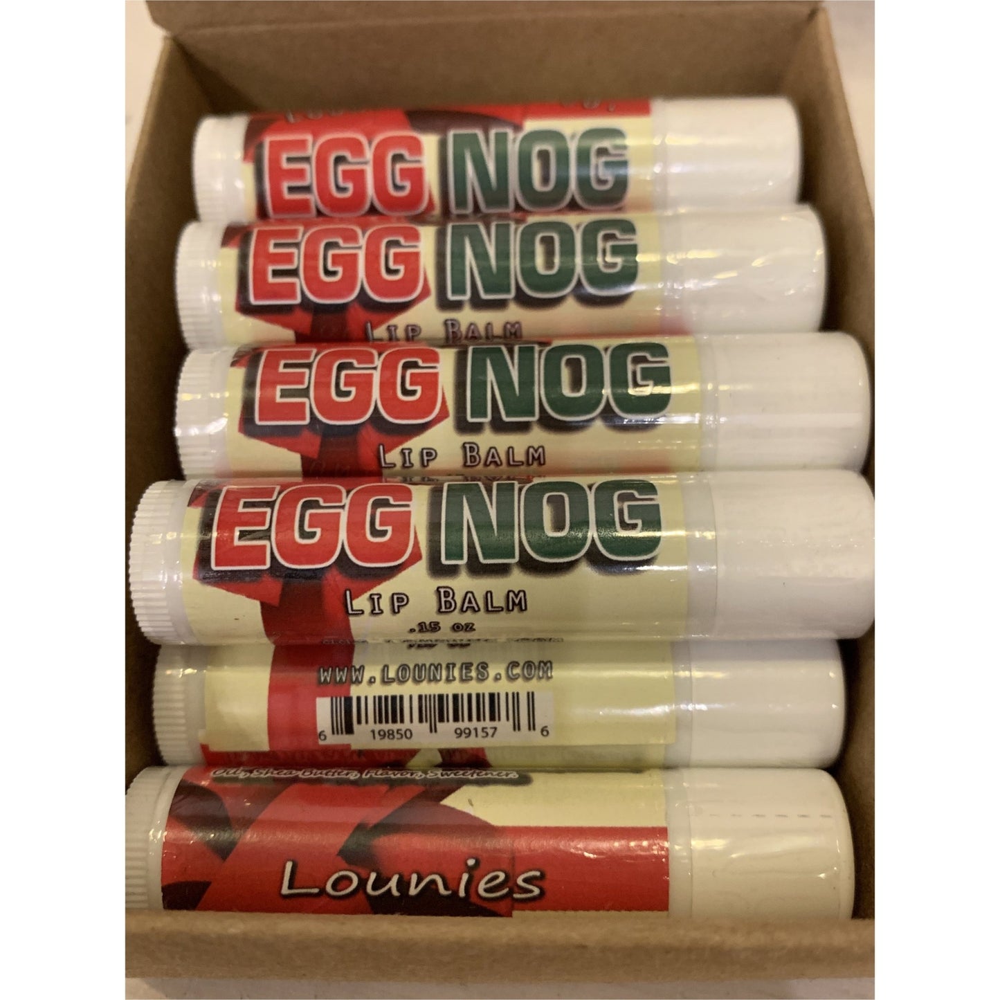 Egg Nog Lip Balm - Seasonal Flavor - Lounies Soap Co.