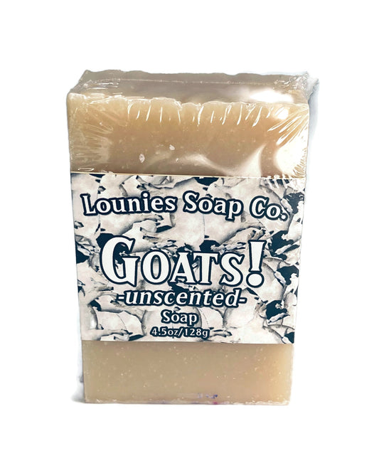 Goats Milk Soap - Goats (Unscented) - Lounies Soap Co.
