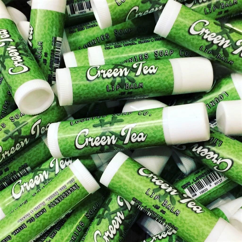 Green Tea Lip Balm by Lounies Soap Co.
