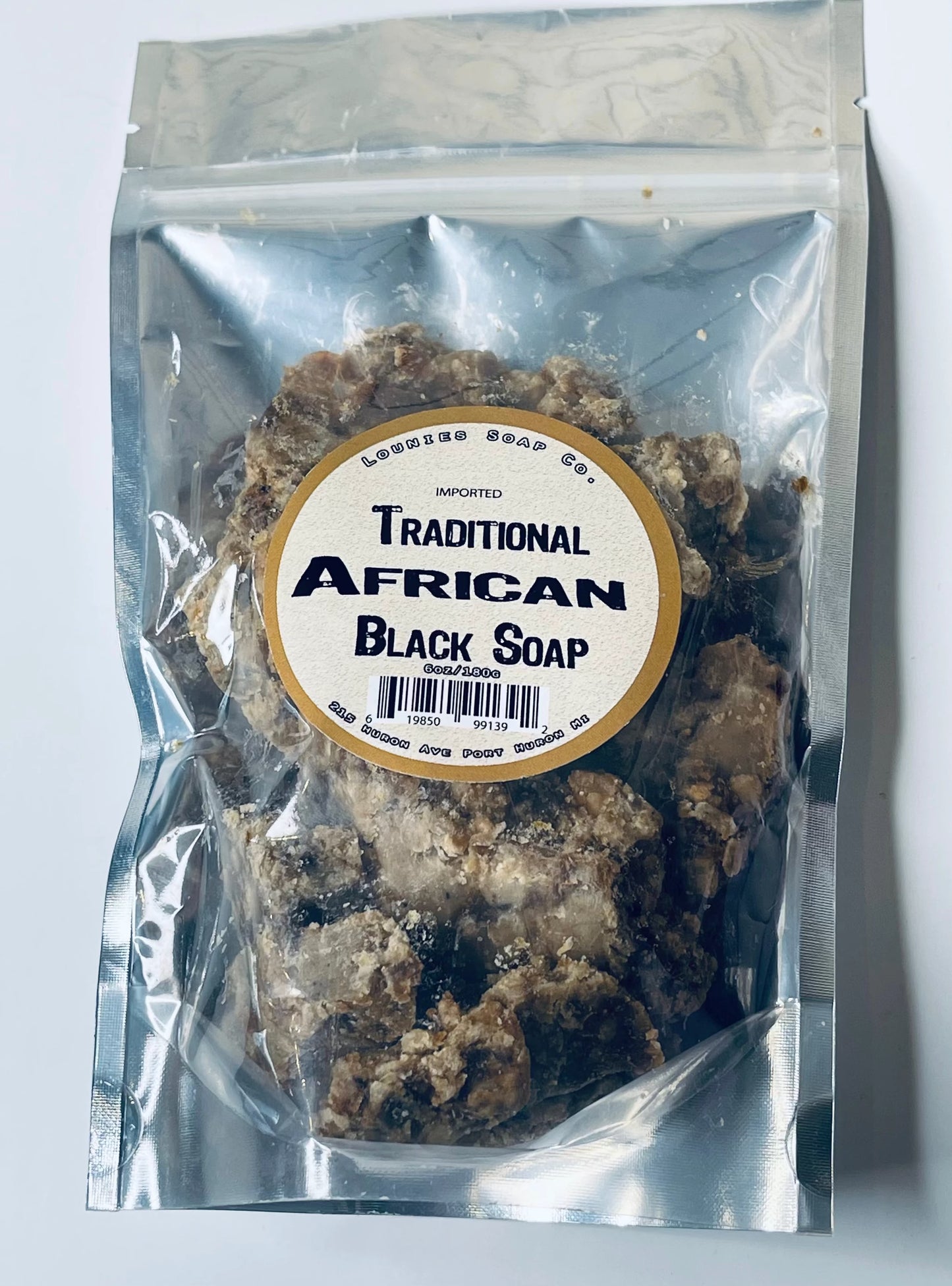 Traditional African Black Soap by Lounies Soap Co.