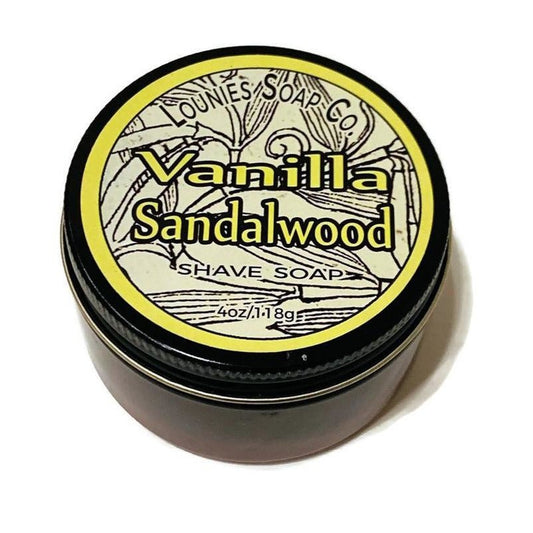 Vanilla Sandalwood Shave Soap - Lounies Soap Co.