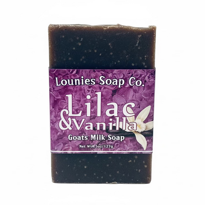 Lilac & Vanilla Goats Milk Soap by Lounies Soap Co.