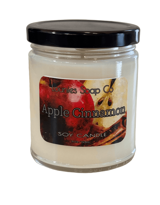 Apple Cinnamon Soy Candle - Lounies Soap Co.