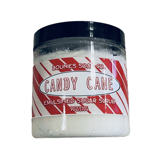 Candy Cane Sugar Scrub - Lounies Soap Co.
