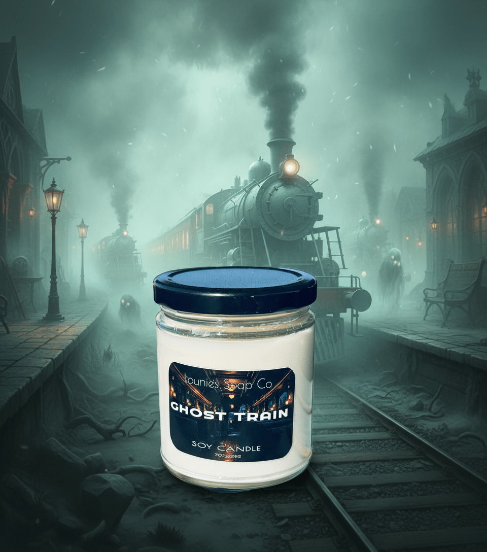 Ghost Train Candle 100% Soy Wax Candle - Lounies Soap Co.