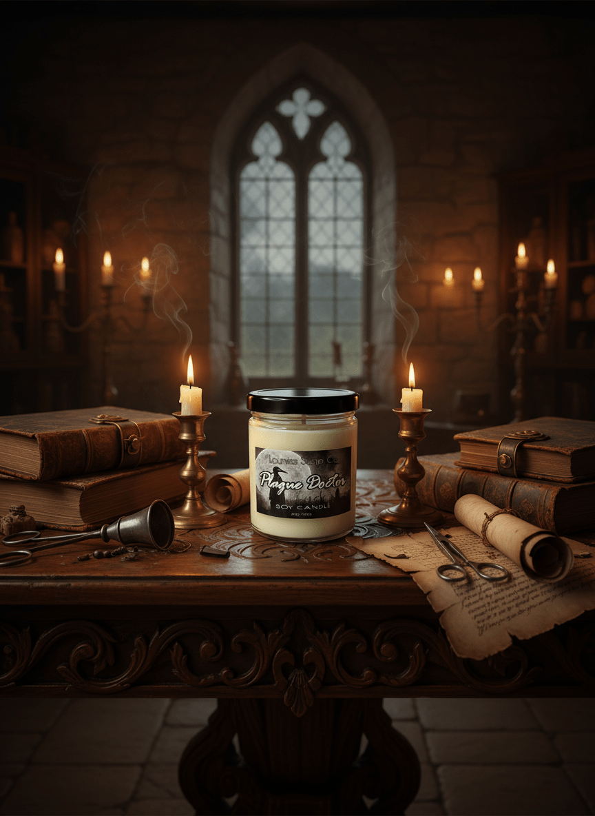 Plague Doctor Candle - Lounies Soap Co.