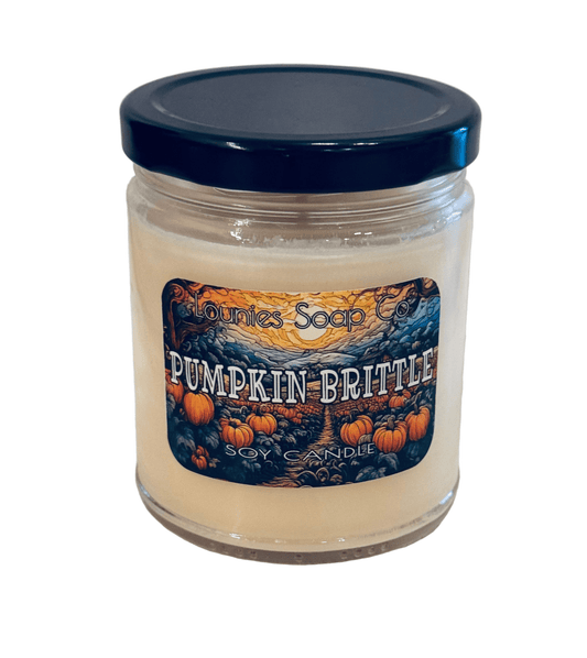 Pumpkin Brittle Soy Candle - Lounies Soap Co.