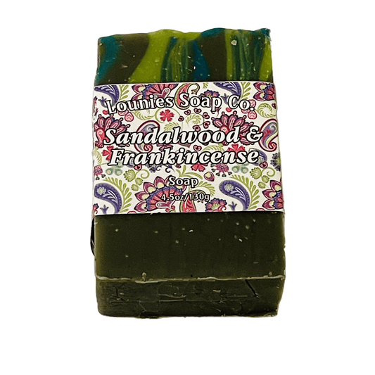 Sandalwood & Frankincense Soap - Lounies Soap Co.