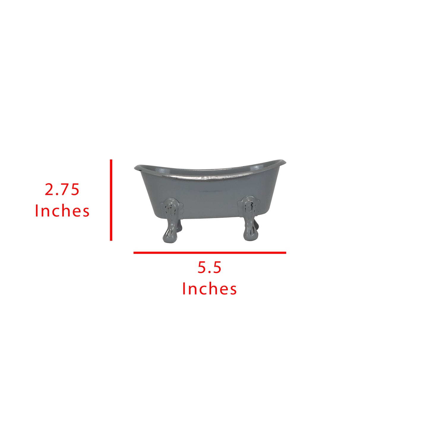 Mini Gray Bathtub Soap Dish