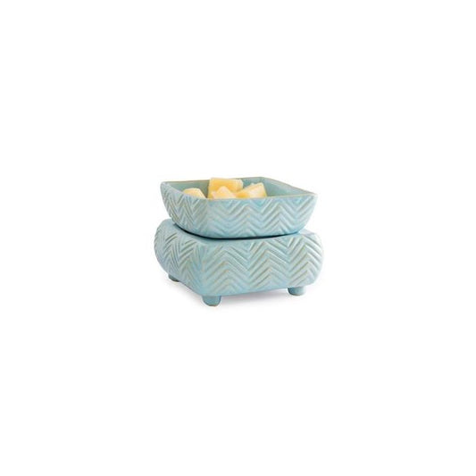 Ceramic Candle Dish and Warmer - Chevron - Lounies Soap Co.
