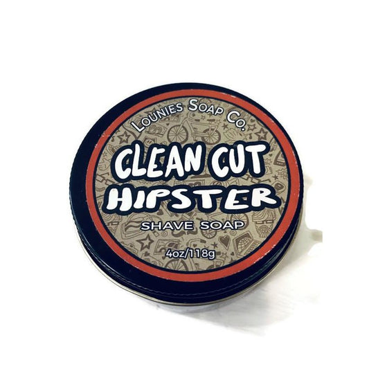 Clean Cut Hipster Shave Soap - Lounies Soap Co.