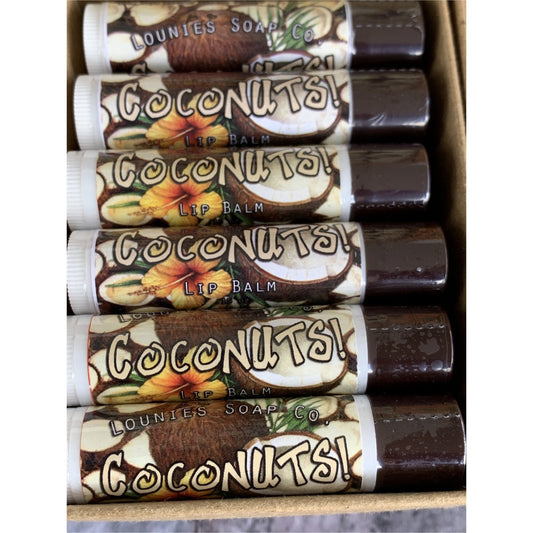 Coconuts Lip Balm - Lounies Soap Co.