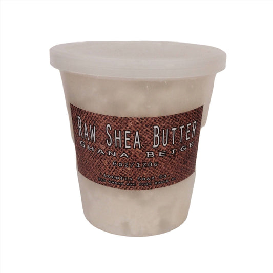 Raw Shea Butter Ghana Beige 6oz - Lounies Soap Co.