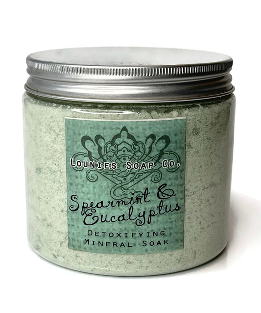 Spearmint Eucalyptus Mineral Soak - Lounies Soap Co.